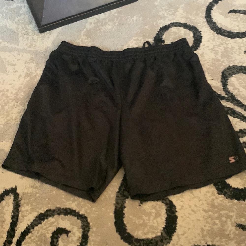 Black starter shorts